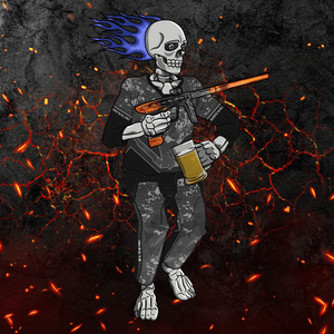 Adrenaline Skully NFT - Hellfire in Hyperball with Mug - Adrenaline