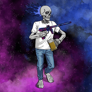 Adrenaline Skully NFT - Nebula in Casual with Mug - Adrenaline